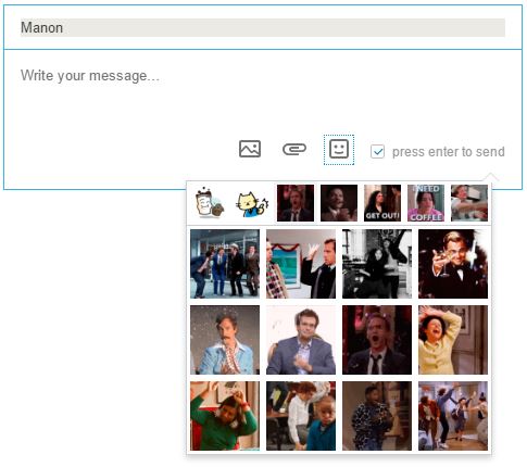 Intégré un GIF animé dans une conversation Linkedin