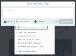 geolocalisation des tweets