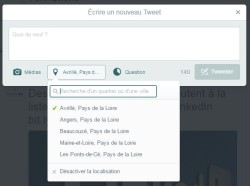 geolocalisation des tweets